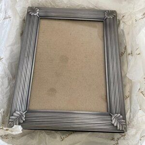 Burnes Mini Max 4" x 6" Photo Album Ribbed Leaf Style Holds 60 Pics Silv Blk